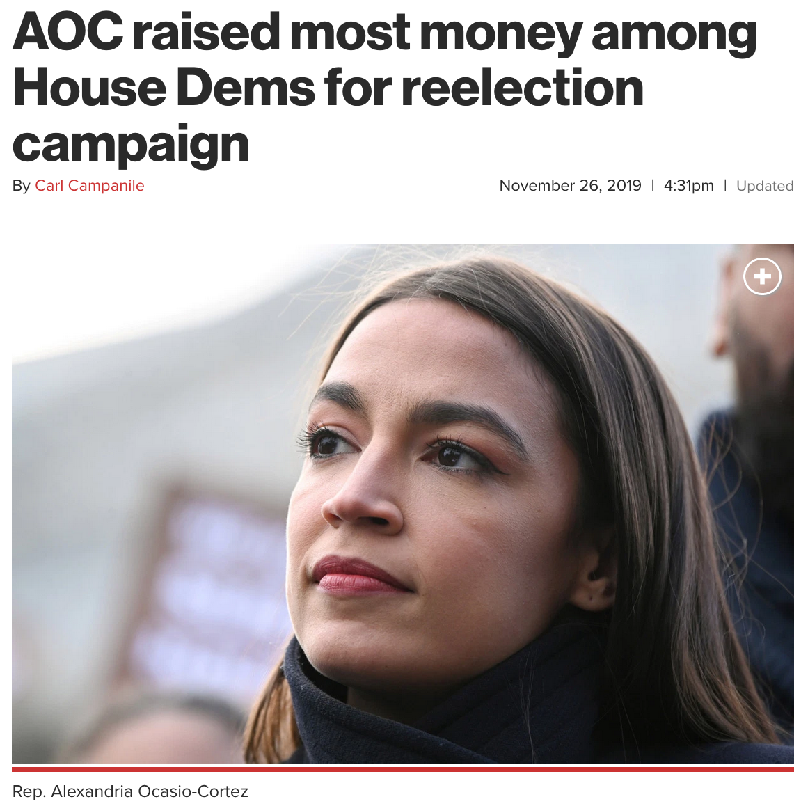 Alexandria Ocasio-Cortez raised the most money among house Democrats for her re-election campaign.